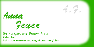 anna feuer business card